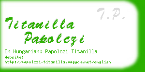 titanilla papolczi business card